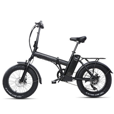 48v Folding Electric Bike Lightweight 27kg Net Weight With 14in Fat Tyre