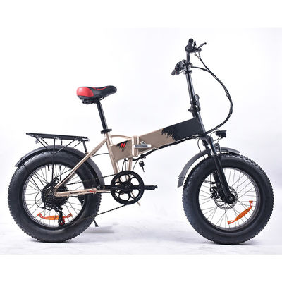 Emissionfree Folding Electric Mountain Bike 750w With 20 Inch Fat Tires
