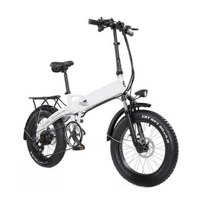 350W Folding Electric Bikes For Adults , 20&quot; 4.0 Foldable Fat Tire Bike 28MPH