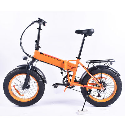 500w Fat Tire Electric Folding Bike With KMC Chain 34KG Gross Weight