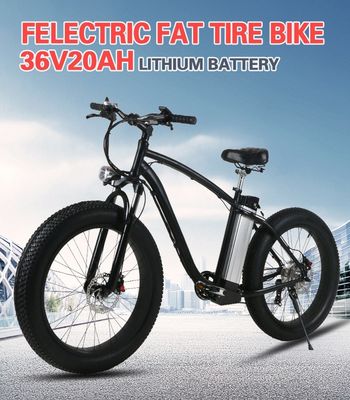 Electric Bicycle 26 Inch Mountain Beach Ebike Fat Tire Electric Bike For Adults