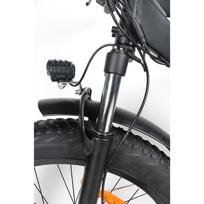 ODM Fat Tire Electric Mountain Bike , Shimano Electric Folding Mountain Bicycle