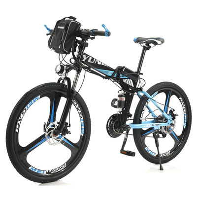 27.5 29 Inch Foldable Electric Mountain Bike For Adults Full Suspension 6 Spokes E-Mtb