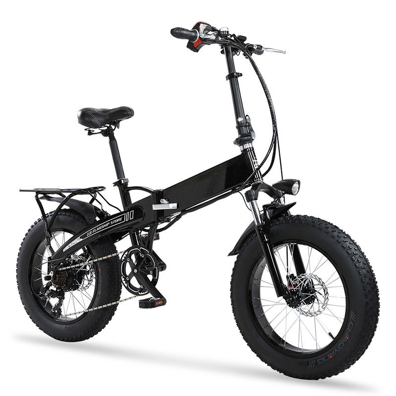 20-Inch Folding Lithium Battery Assisted Variable Speed Off-Road Snow Electric Vehicle Motorized Electric Bicycle