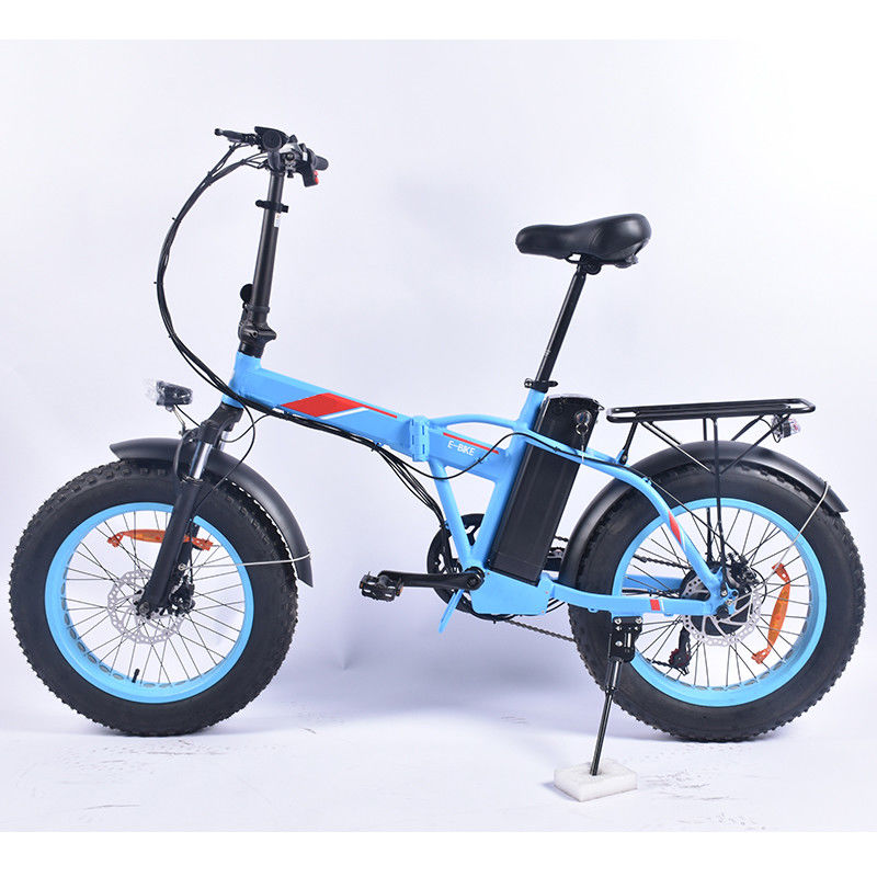 Multipattern Fat Tire Electric Folding Bike 20 With 8AH Lithium Battery