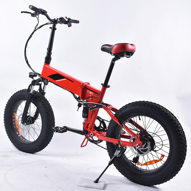 0.5KW Folding Fat Tyre Electric Bike 15MPH Max Speed For Multipurpose