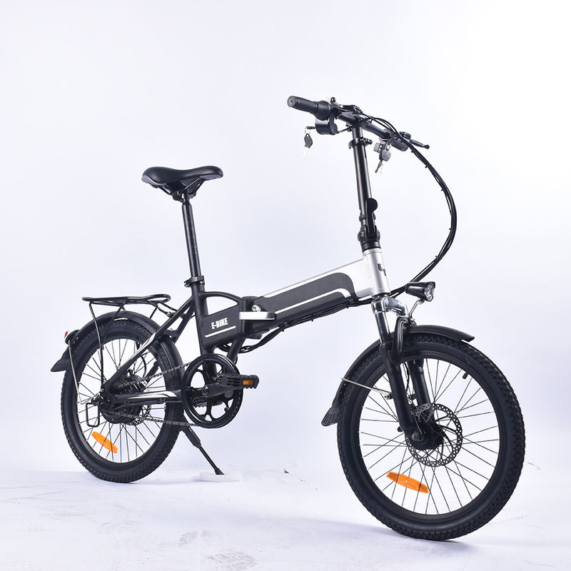 30km/H Lightweight Electric Folding Bike , PAS 20 Inch Wheel Electric Bikes