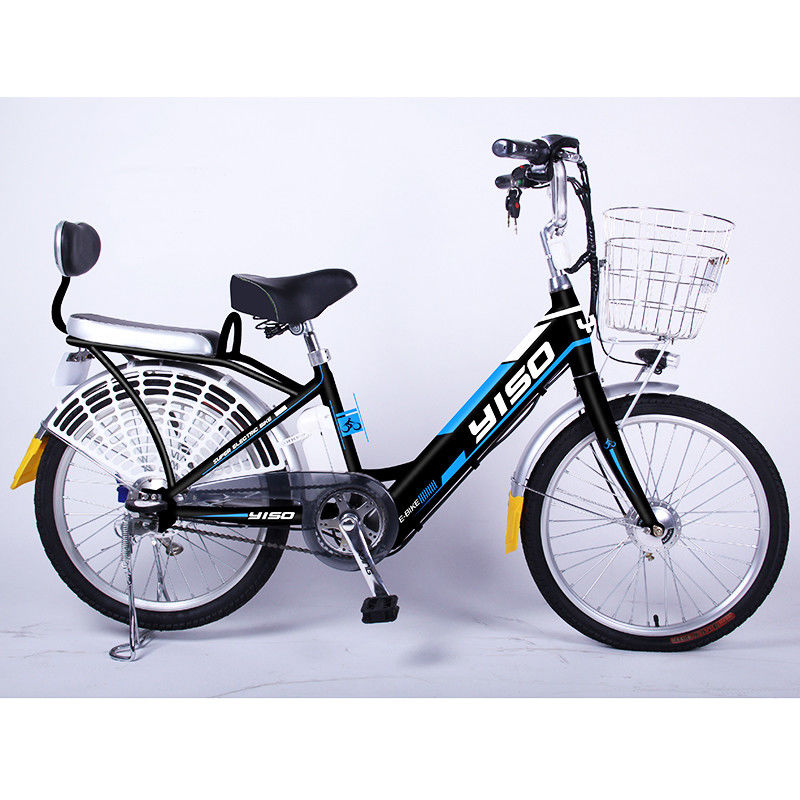 Collapsible Lightweight Electric Road Bike 6gears With Front Basket